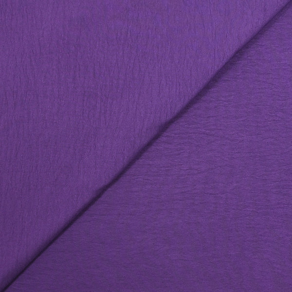 Polyester fluide froissé violet