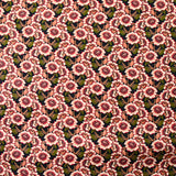 Polyester imprimé Capucine rouge fond noir