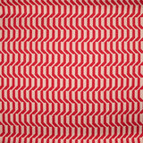 Polyester imprimé graphique raffiné rouge fond beige