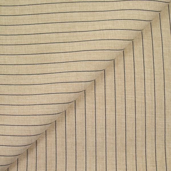 Polyester rayé 13mm fond beige