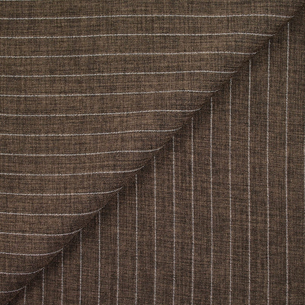 Polyester rayé 13mm fond marron