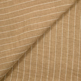 Polyester rayé 16mm fond camel