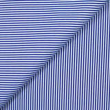 Polyester rayé 2mm marine fond blanc