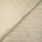 Polyester rayé et satiné effet froissé ivoire