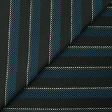 Polyester tissé-teint chevron relief bleu fond noir