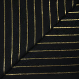 Polyviscose large rayure dorée fond noir