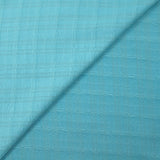 Polyviscose peau de pêche à carreaux Josie aqua