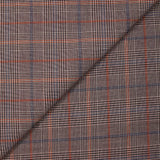 Polyviscose prince de galles ligne orange et bleue