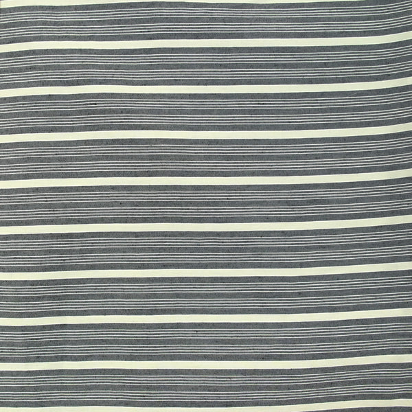 polyviscose tissé teint rayure écru et noir