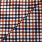 Polyviscose tissée-teinte à carreaux Victor brique, bordeaux et marine