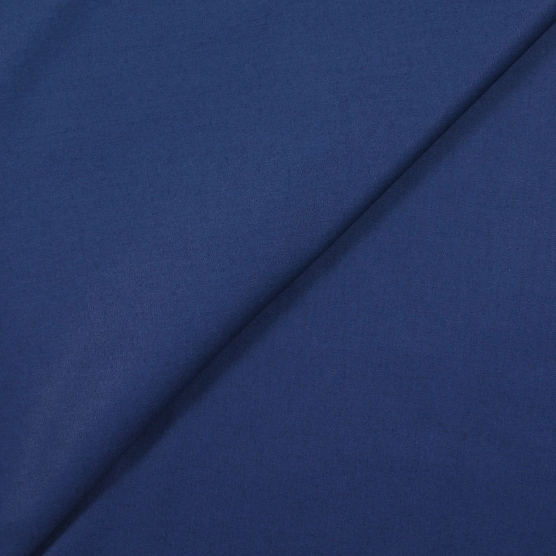 Popeline de coton bleu marine