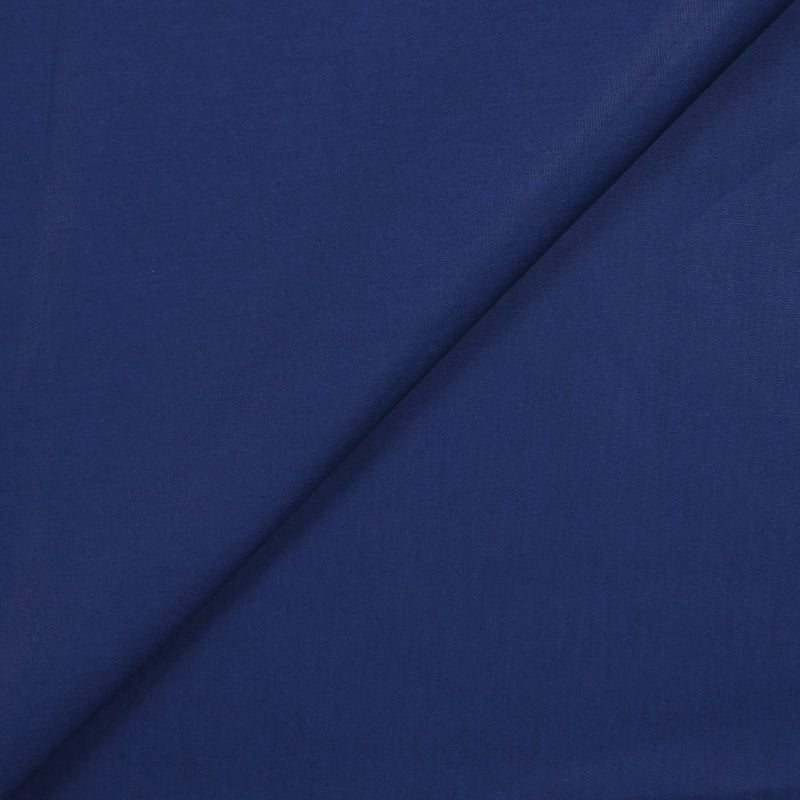 Popeline de coton bleu minéral
