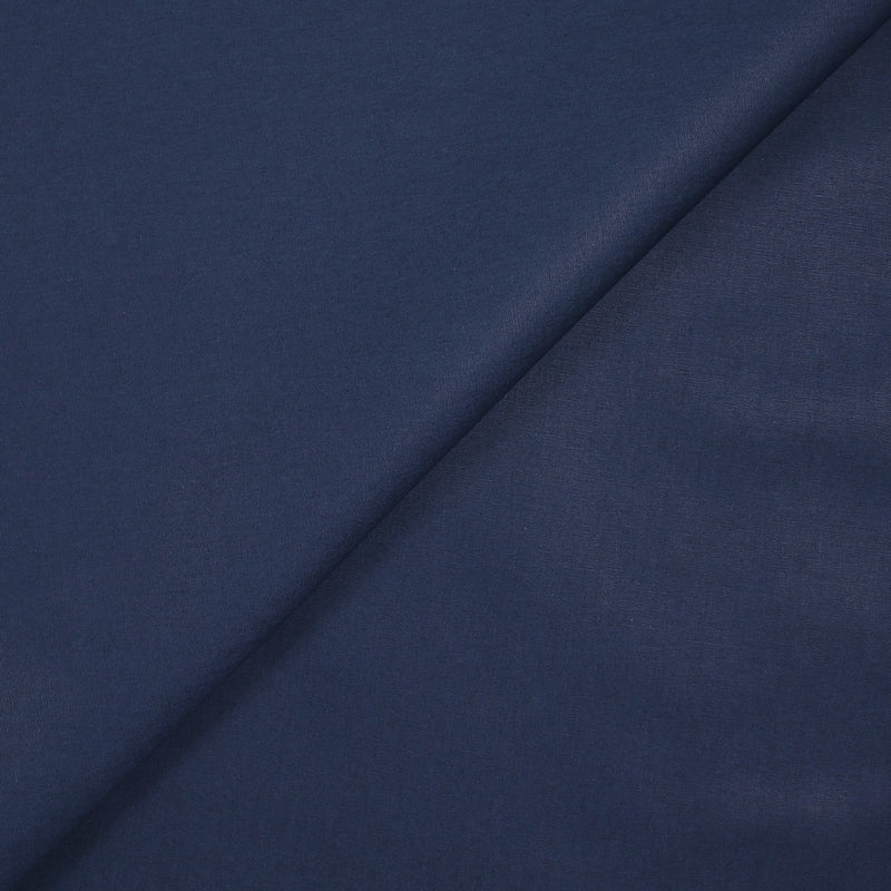 Popeline de coton bleu nuit