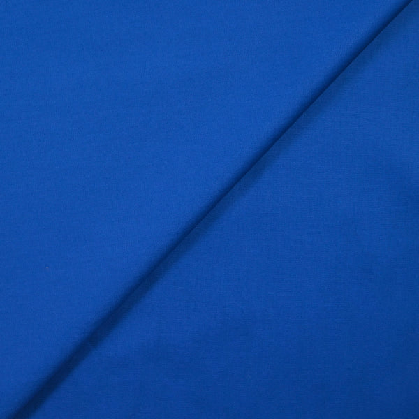 Popeline de coton bleu roi