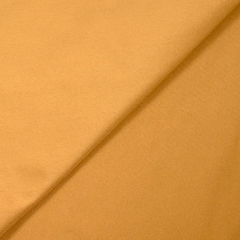 Popeline de coton ocre
