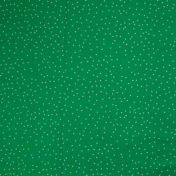 Popeline de coton confettis fond vert