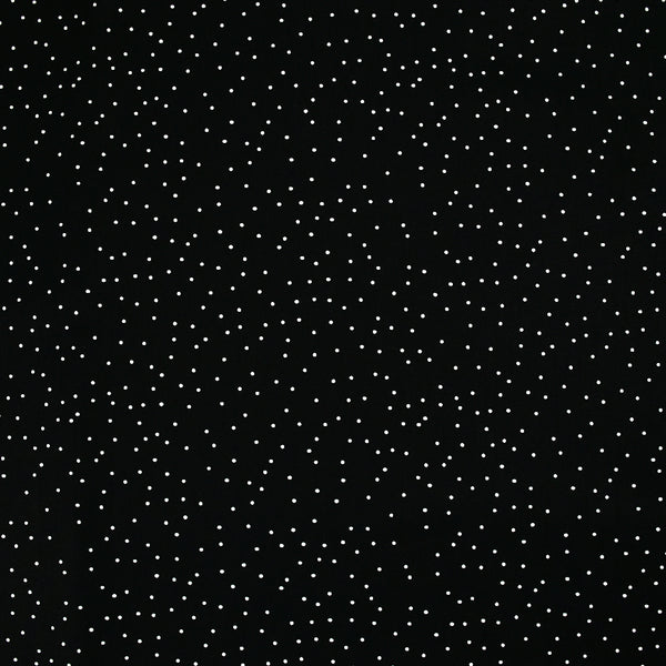 Popeline de coton imprimée confettis fond noir