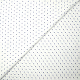 Popeline de coton imprimée mille fleurs bleu fond blanc cassé