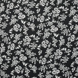 Popeline de coton imprimée oiseaux qui chantent fond noir