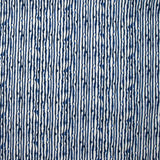 Popeline de coton imprimée rayures d'encre fond blanc