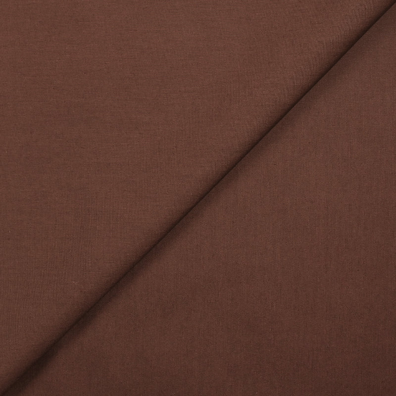 Popeline de coton marron