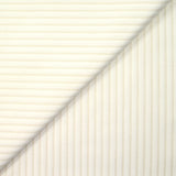 Popeline de coton rayée camel fond blanc