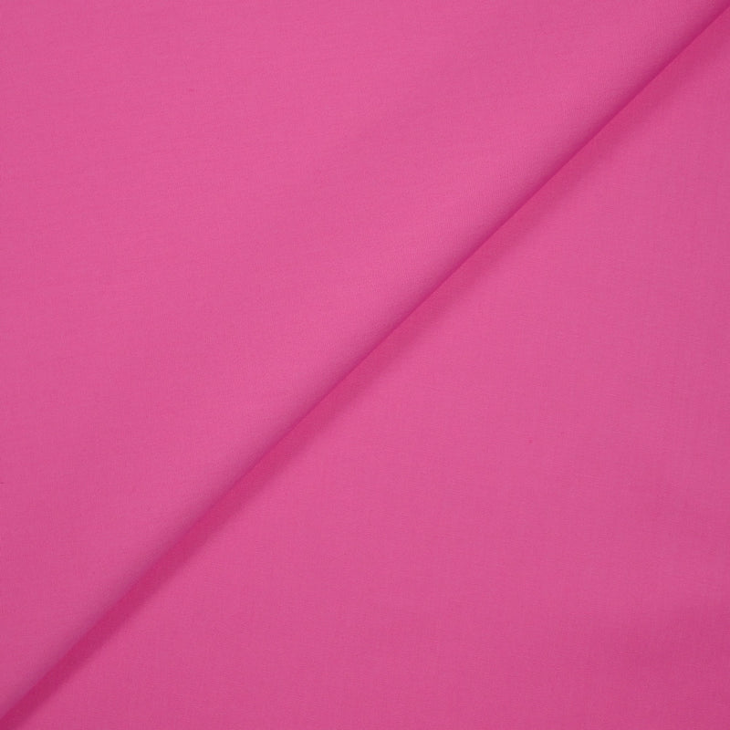 Popeline de coton rose barbie