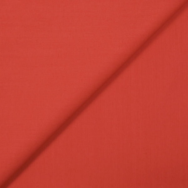 Popeline de coton rouge orangé