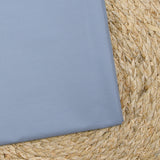 Popeline de coton technique déperlante bleu galet