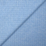 Popeline polycoton imprimée carreaux en pointillisme fond bleu chiné