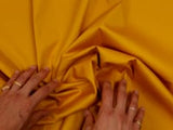 Mustard elastane cotton satin