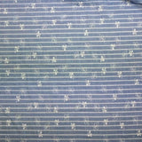 Chambray Rayed Polyester Printed Butterfly Blue Fund