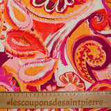 Viscose with fig and orange countryside print