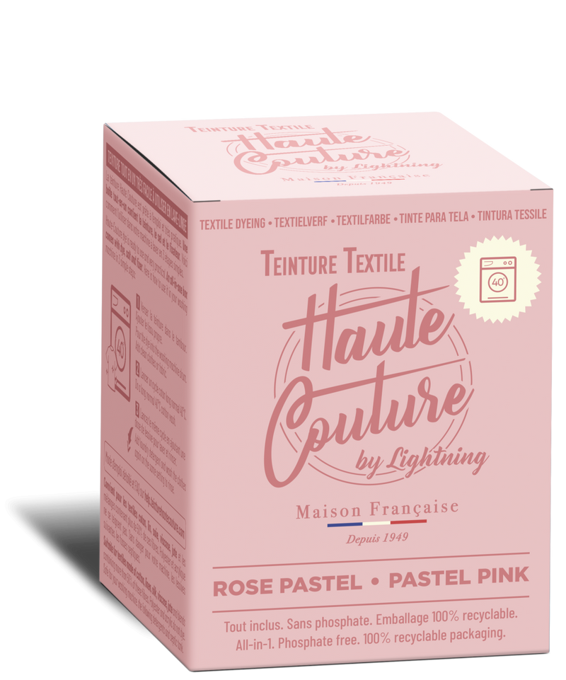 Teinture textile Haute Couture - rose pastel