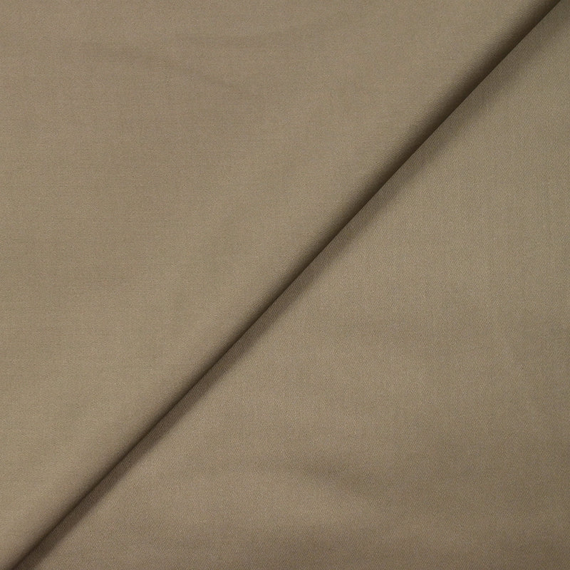 Satin de coton élasthanne fin grège