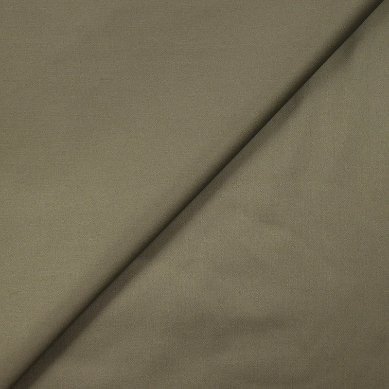 Satin de coton élasthanne fin vert militaire