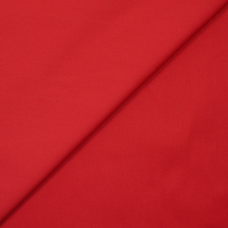 Satin de coton élasthanne rouge