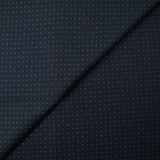 Satin de coton imprimé pois et carré fond bleu nuit