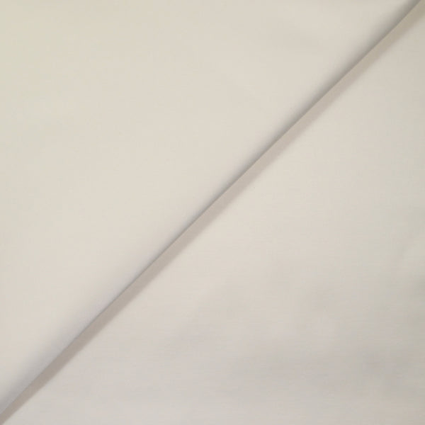 Satin de polycoton élasthanne écru