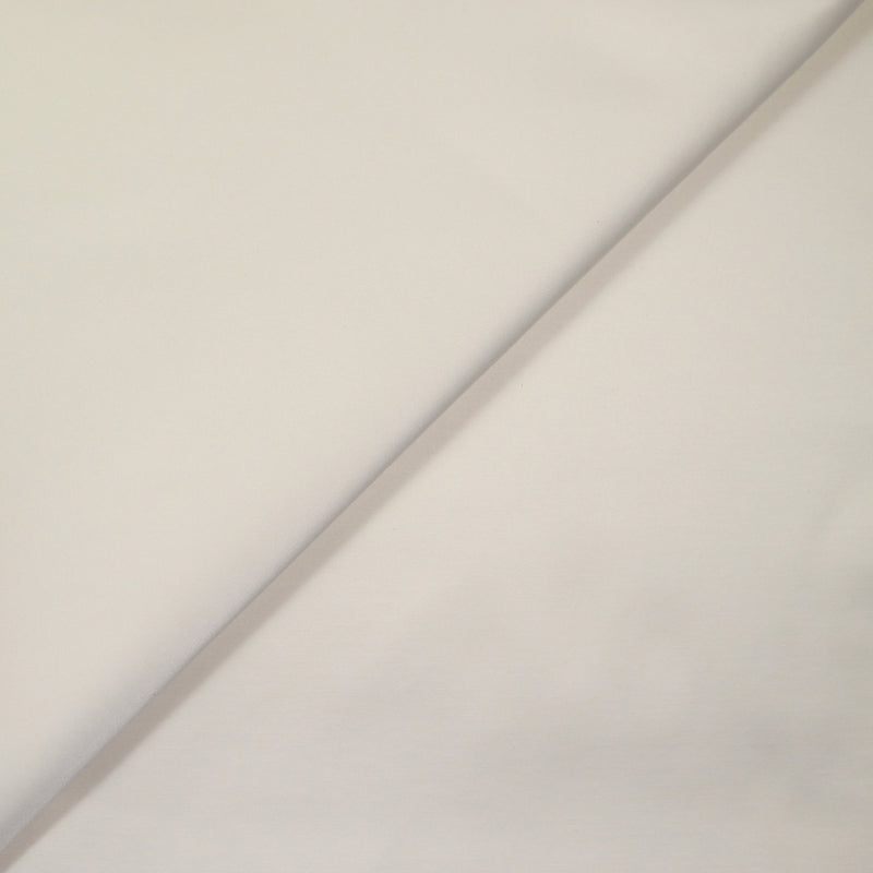 Satin de polycoton élasthanne écru