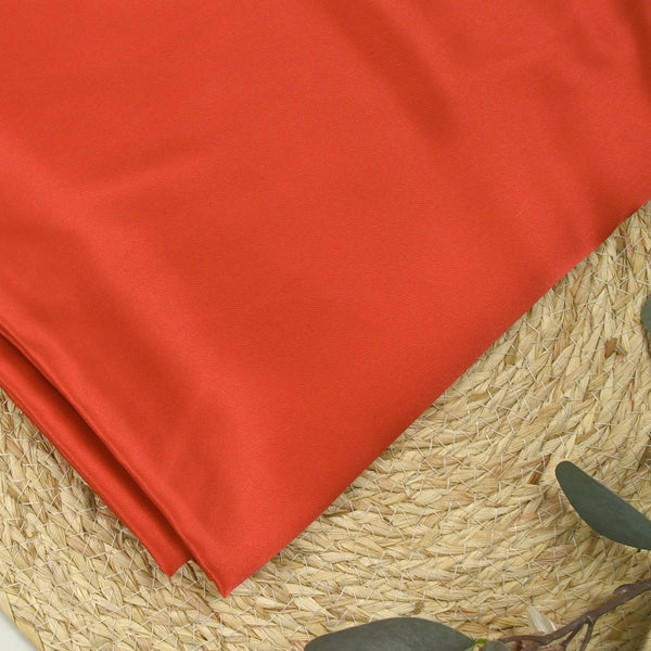 Satin de soie 100% orange corail