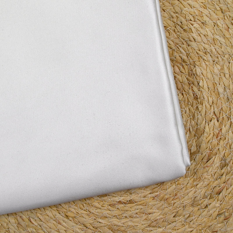 Satin duchesse polyester blanc