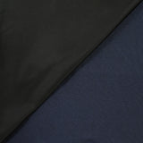 Satin duchesse polyester noir envers marine
