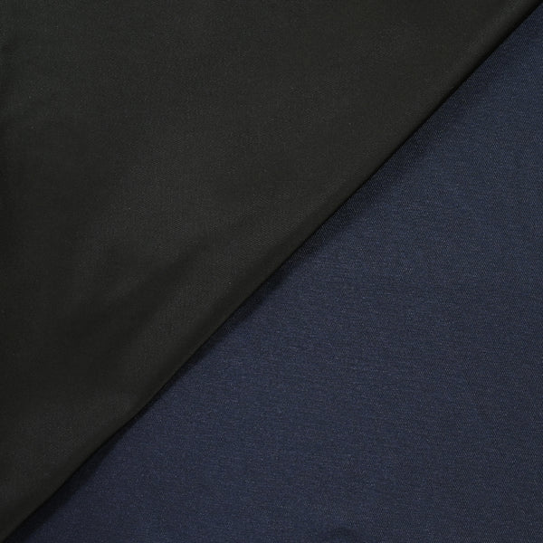 Satin duchesse polyester noir envers marine