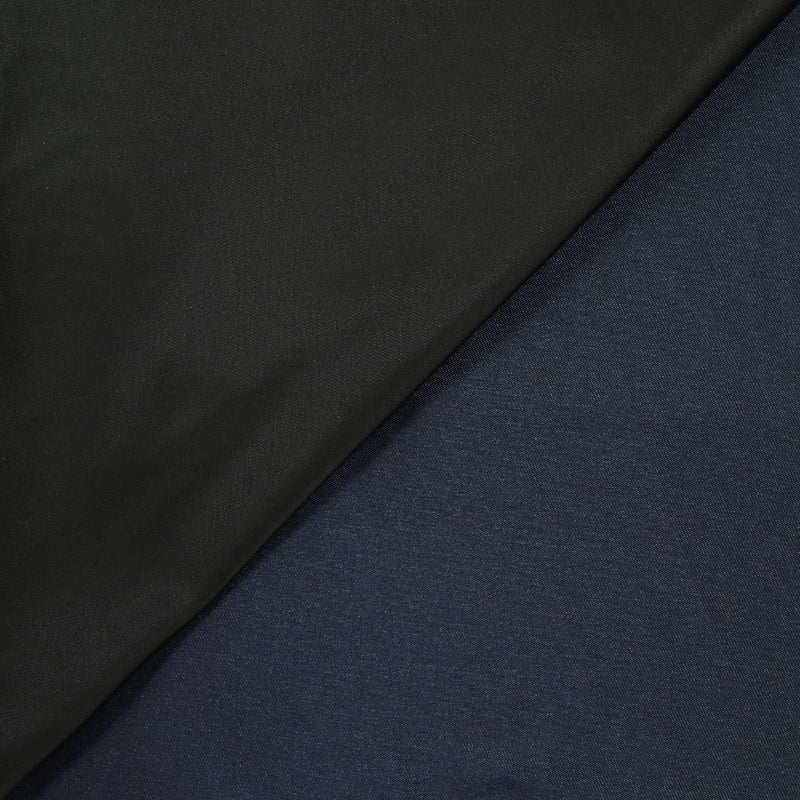 Satin duchesse polyester noir envers marine