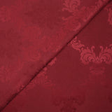 Satin jacquard de polyester baroque rouge