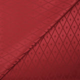 Satin jacquard de polyester losange rouge grenat