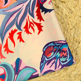 Satin polyester imprimé Venise fond écru