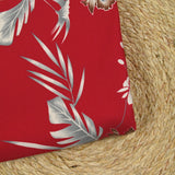 Scuba imprimé Hawaii fond rouge fraise
