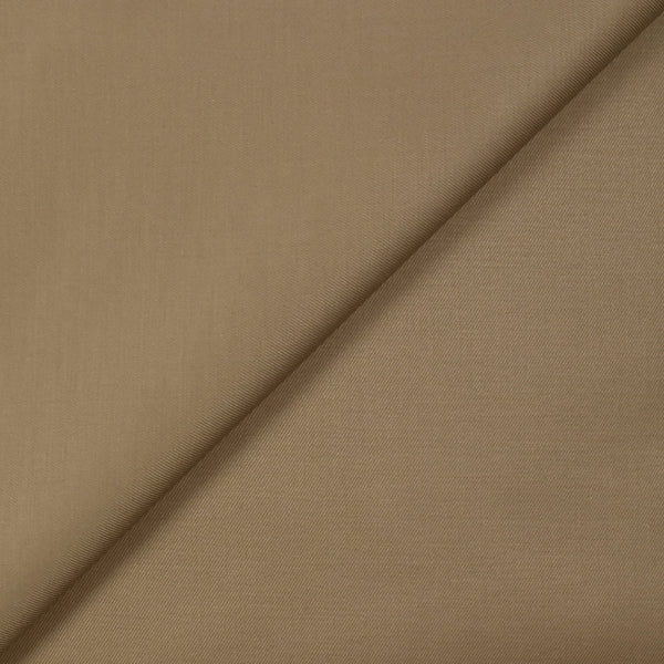 Sergé de coton élasthanne marron clair